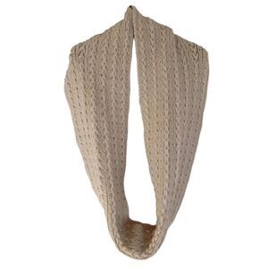Unbranded Chunky Knit Cream Colored Infinity Scarf